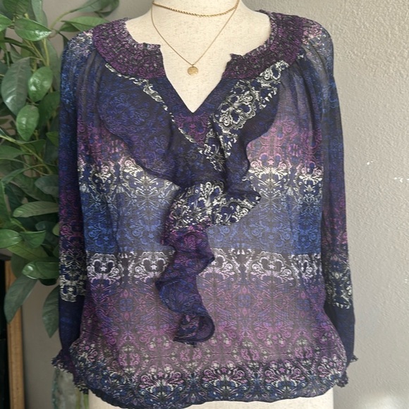 The limited long sleeve sheer top. - Picture 1 of 7